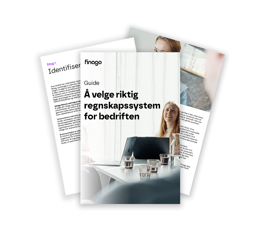Mock up | Guide - Å velge riktig regnskapssystem for bedriften