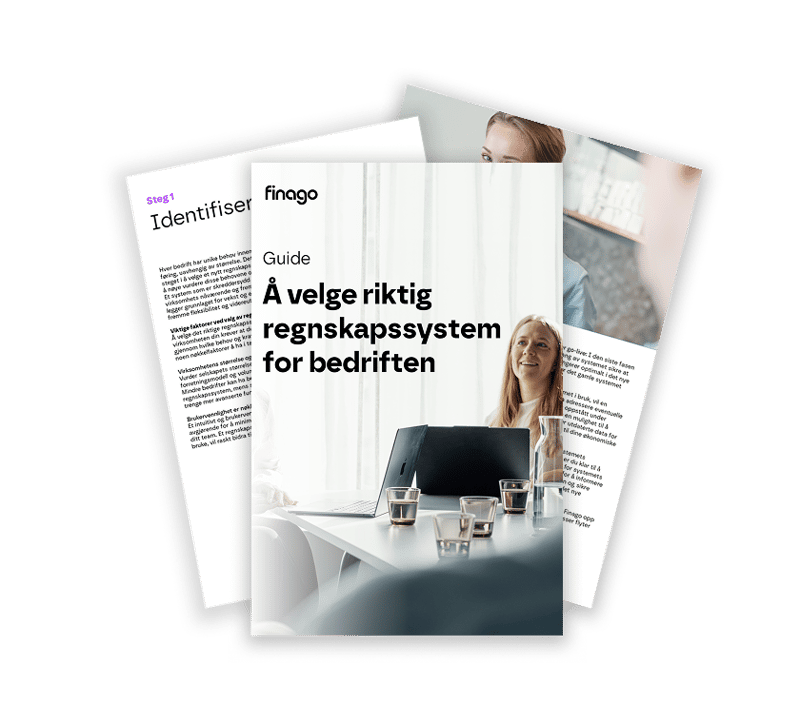 Mock up | Guide - Å velge riktig regnskapssystem for bedriften