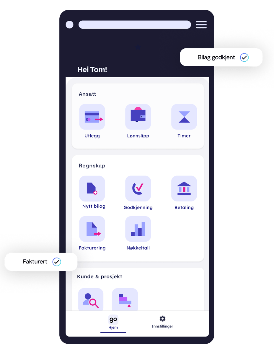 Finago Office Mobilapp mockup