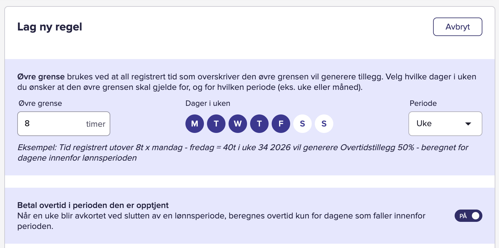 Web – Betal overtid i perioden den er opptjent i